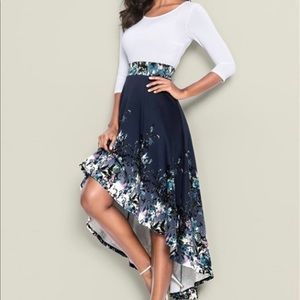 High-Low floral dress